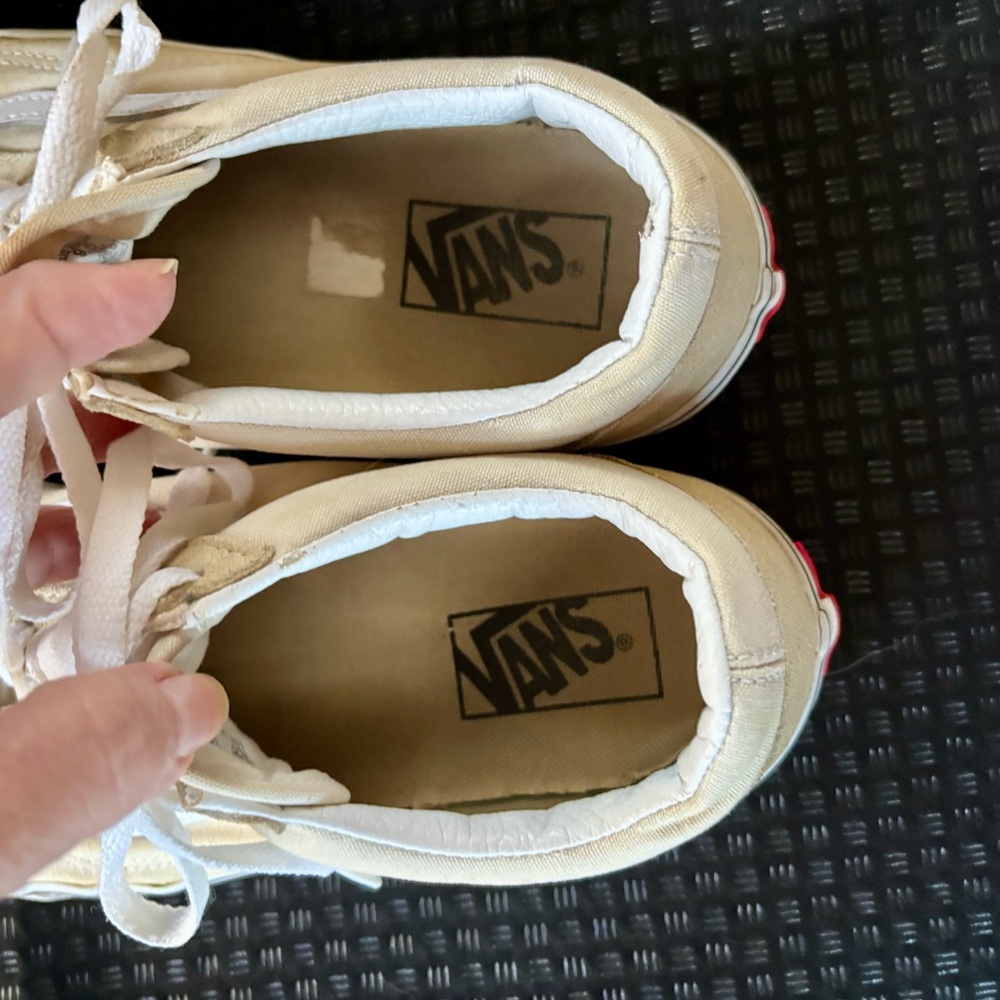 Classic Cream Vans Sneakers - Picture 7 of 7